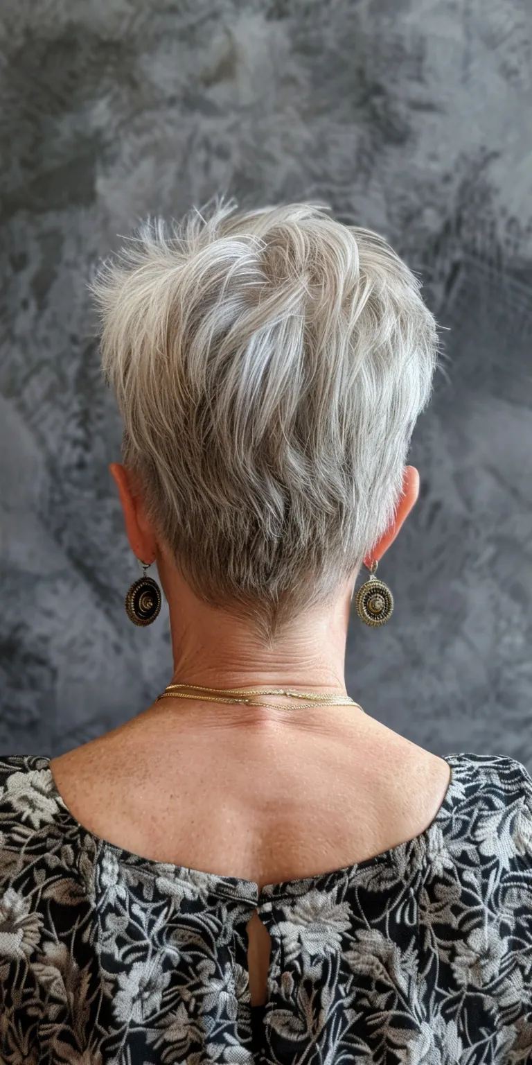 short haircuts for older women Asymmetric cut, Short brush Pompadour, Tonsure, Pixie cut