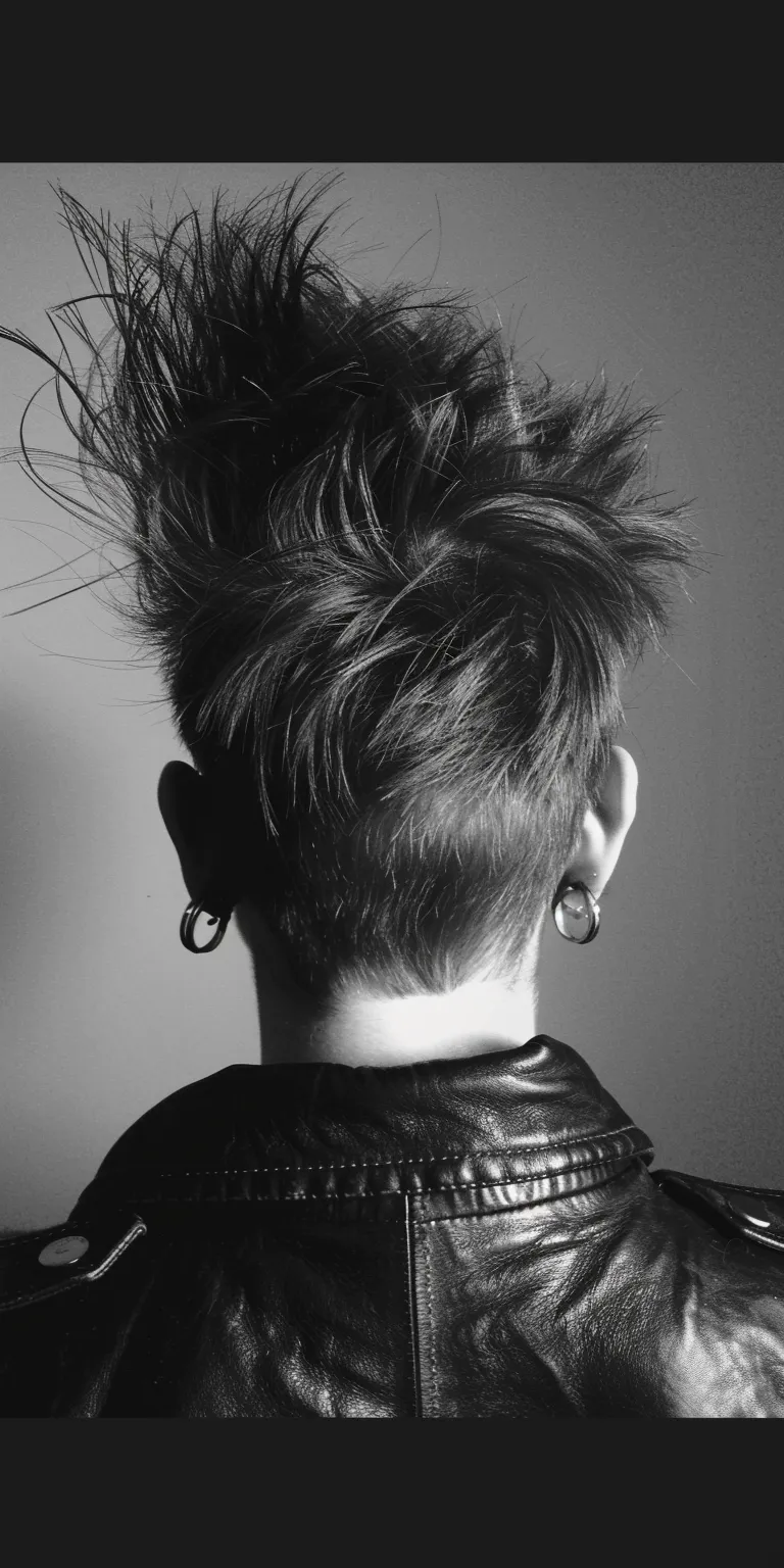 punk hairstyle Mohawk, Pompadour, Asymmetric cut, Chignon, Updo