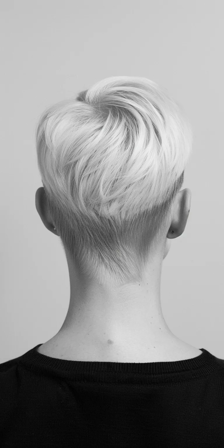 short straight hairstyles Asymmetric cut, Short brush Pixie Tonsure, Pompadour