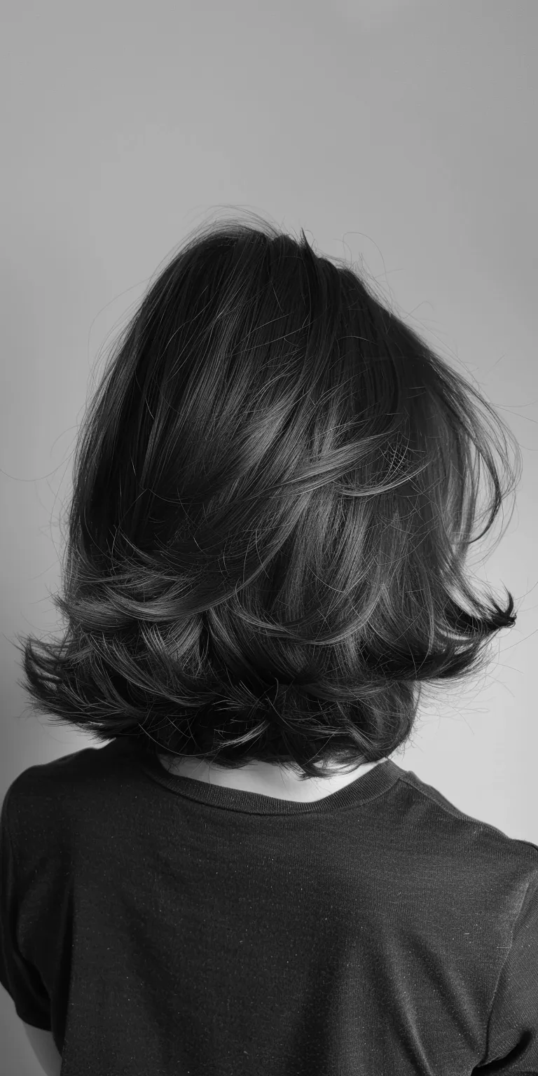 hairstyles for layered hair Asymmetric cut, Bob Layered hair, Digital perm, Short brush cut