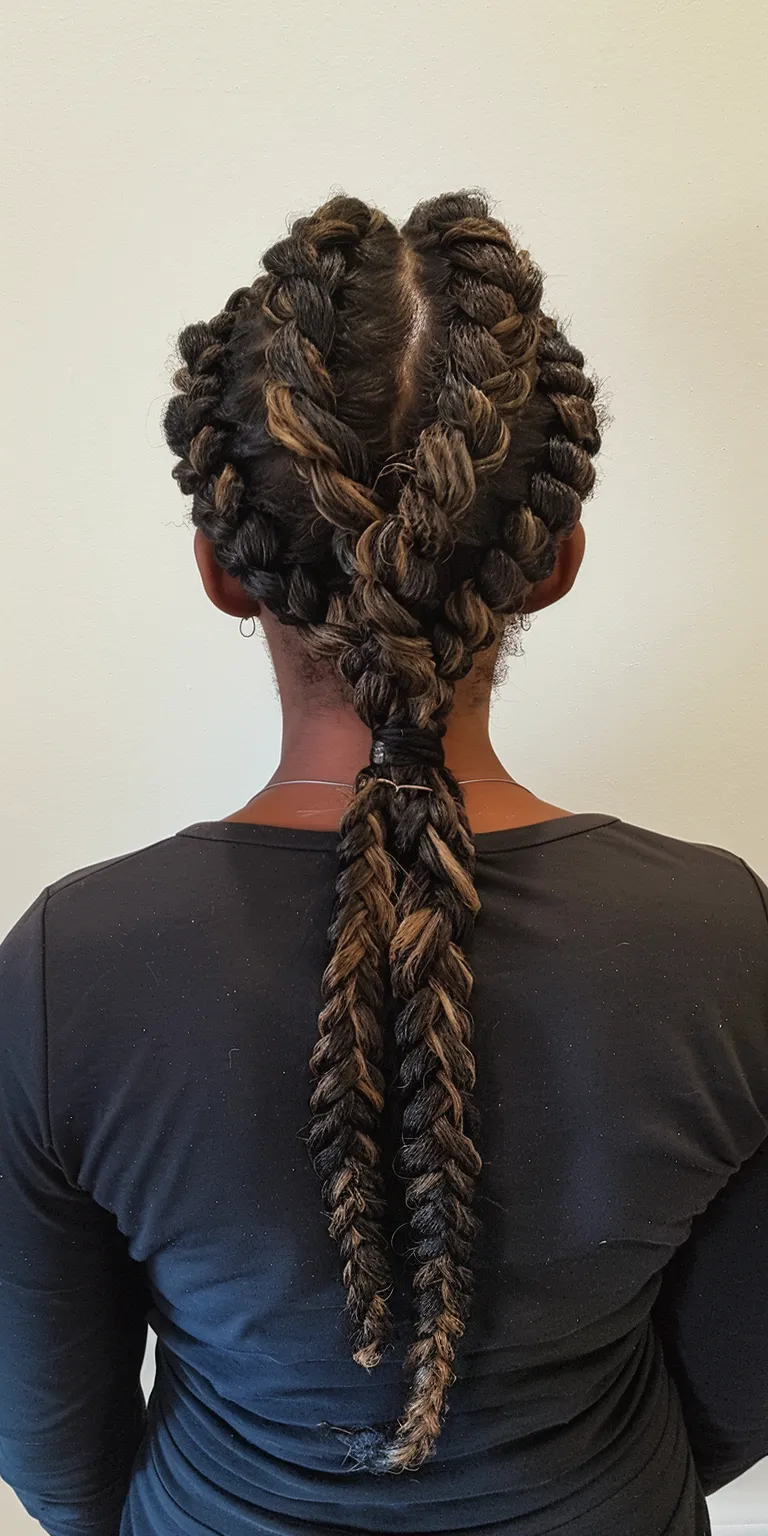 shoulder length braids Waterfall braids, French twist, braid, Hair twists, Boho