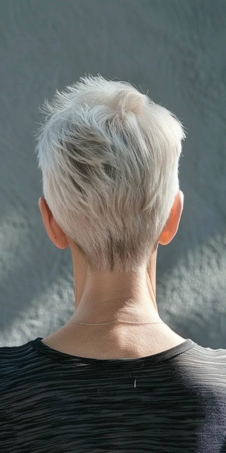 pixie haircuts for older women Asymmetric cut, Pompadour, Short brush Pixie Tonsure