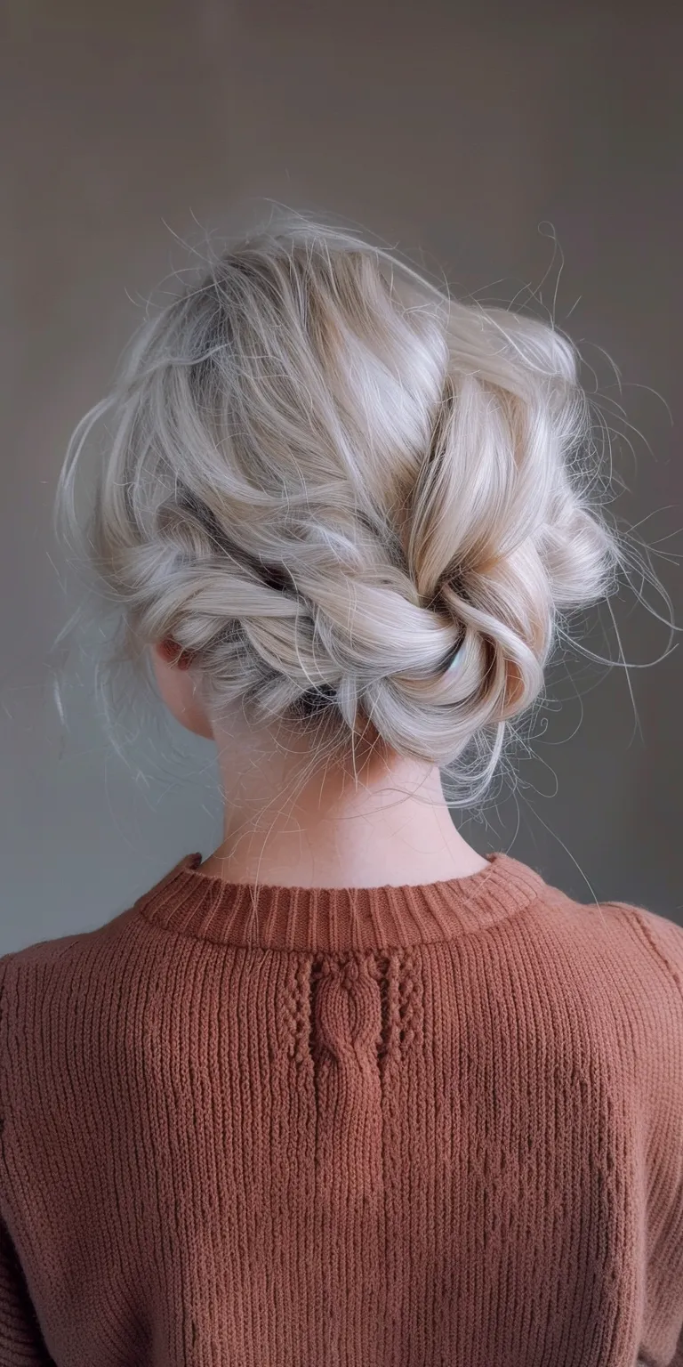 hair styles over 50 Updo, Chignon, Milkmaid braid, Waterfall braids, French braid