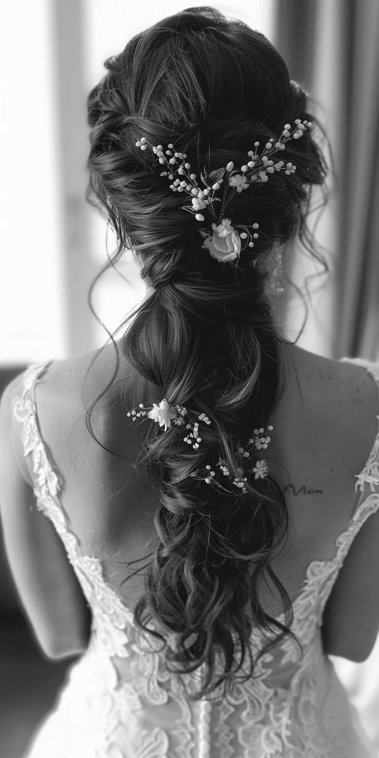 bridal hairstyles Chignon, Updo, Boho braids, Milkmaid braid, Waterfall braids