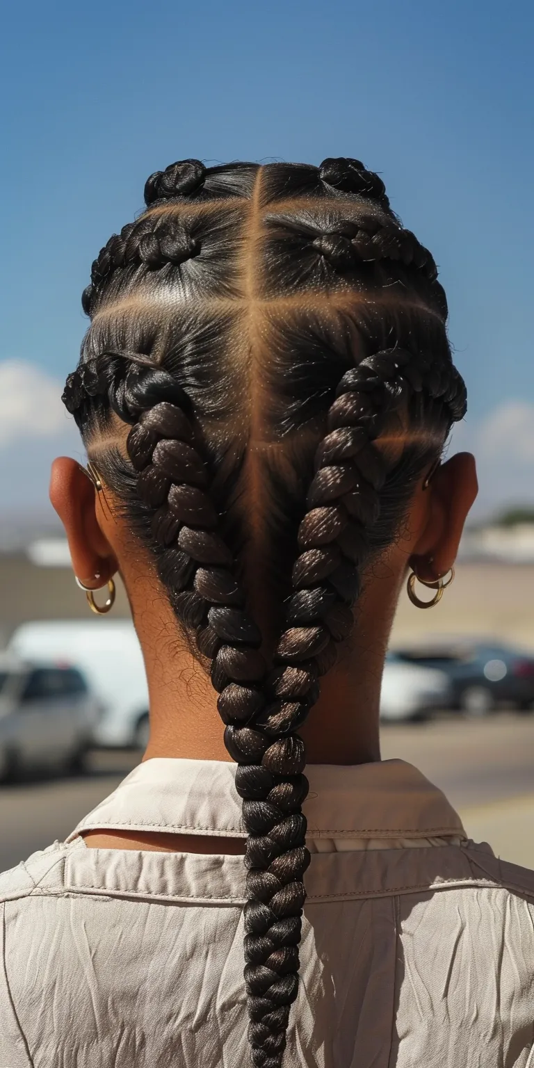 cornrow hairstyles French twist, Waterfall braids, Cornrows, braid, Updo