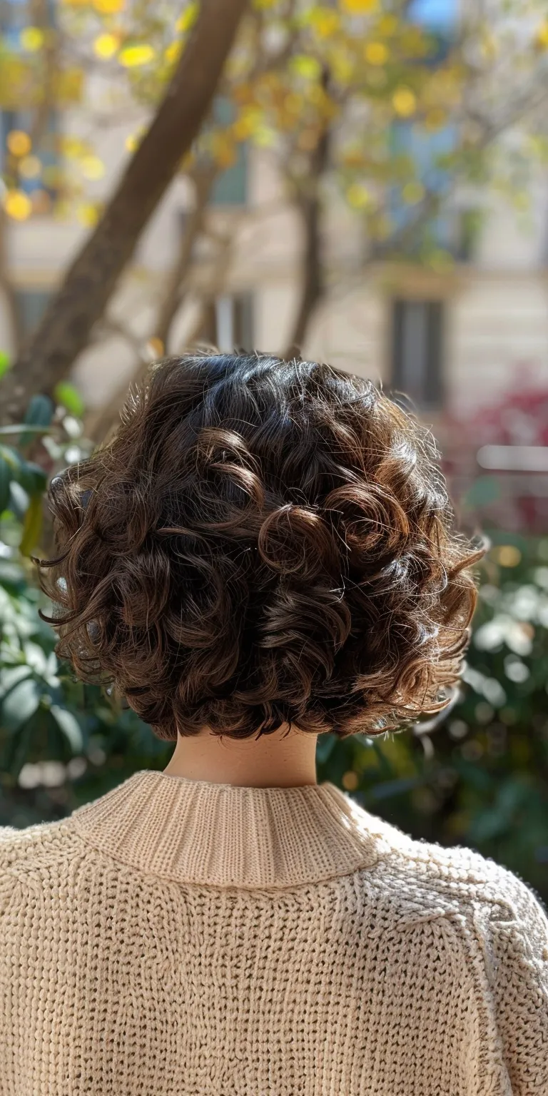 short curls Ringlets, Digital perm, Updo, Milkmaid braid, Finger wave