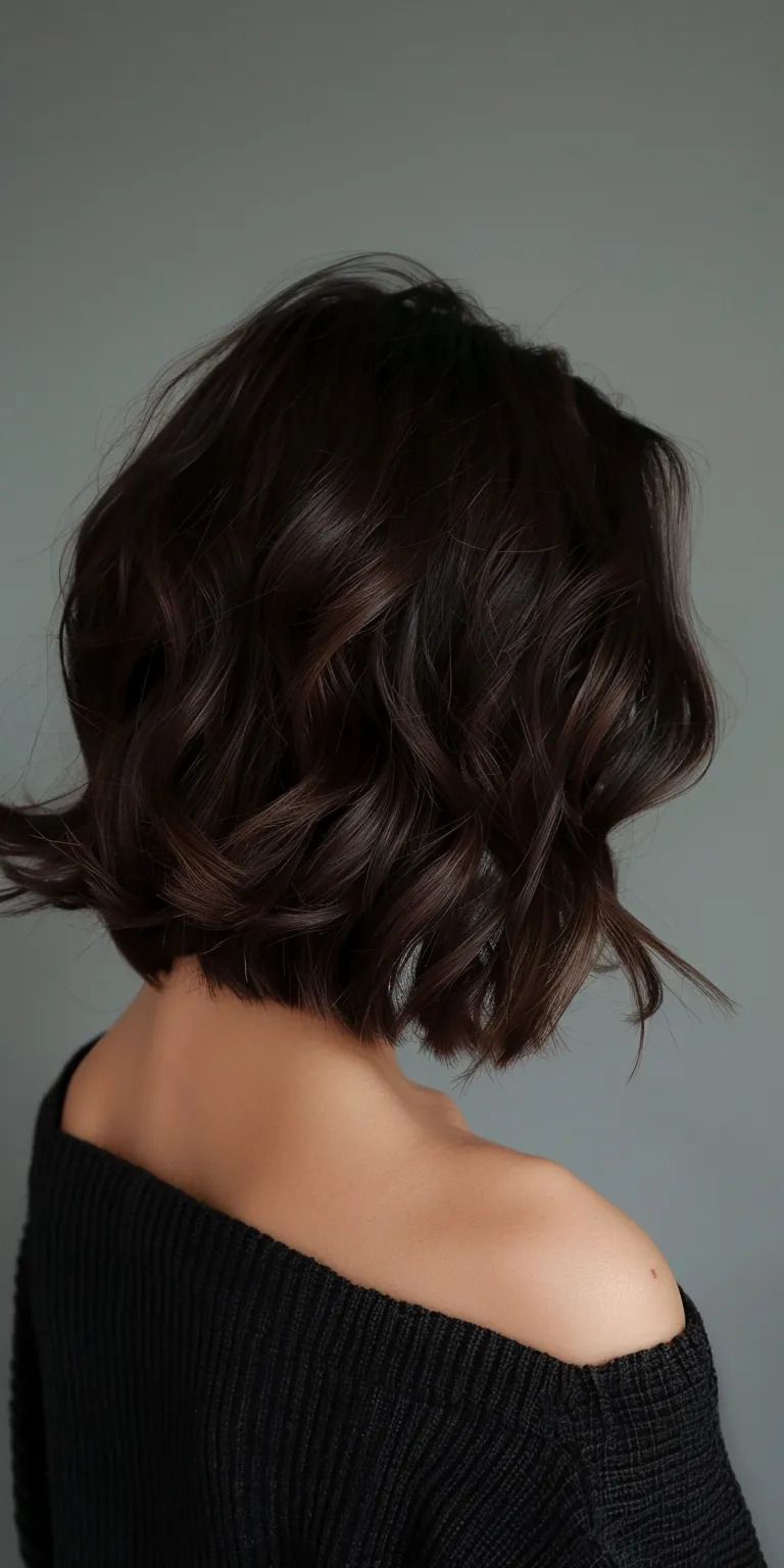 clip hairstyles Asymmetric cut, Layered hair, Bob Digital perm, Short brush cut