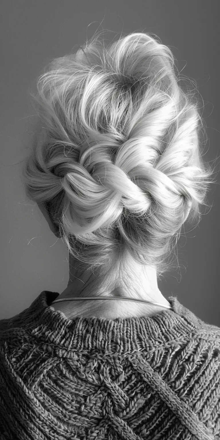 hairdos for older women Chignon, Updo, Milkmaid braid, French twist, braid