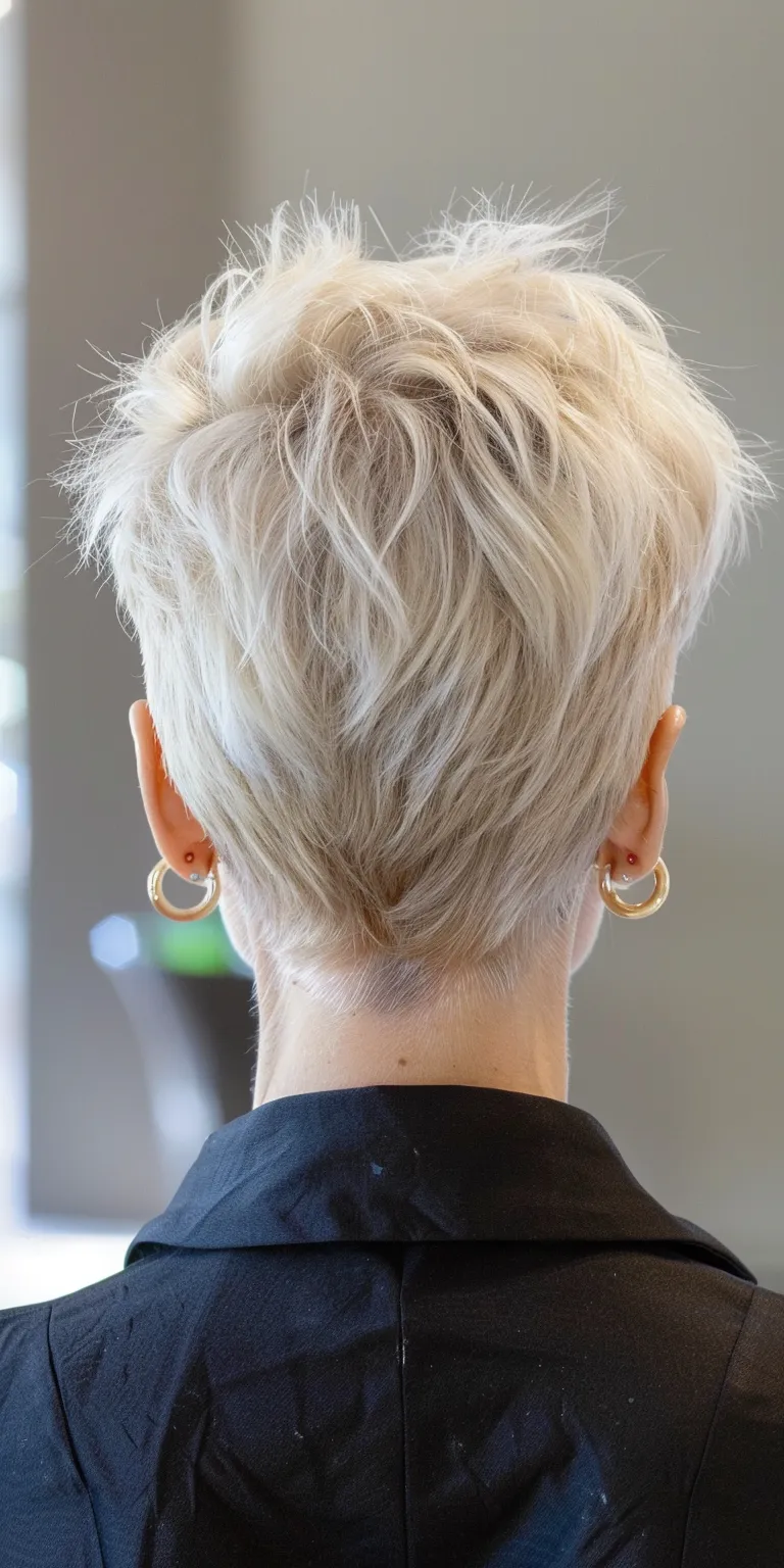 short hairstyles for thin hair Asymmetric cut, Short brush Pixie Pompadour, Butterfly haircut