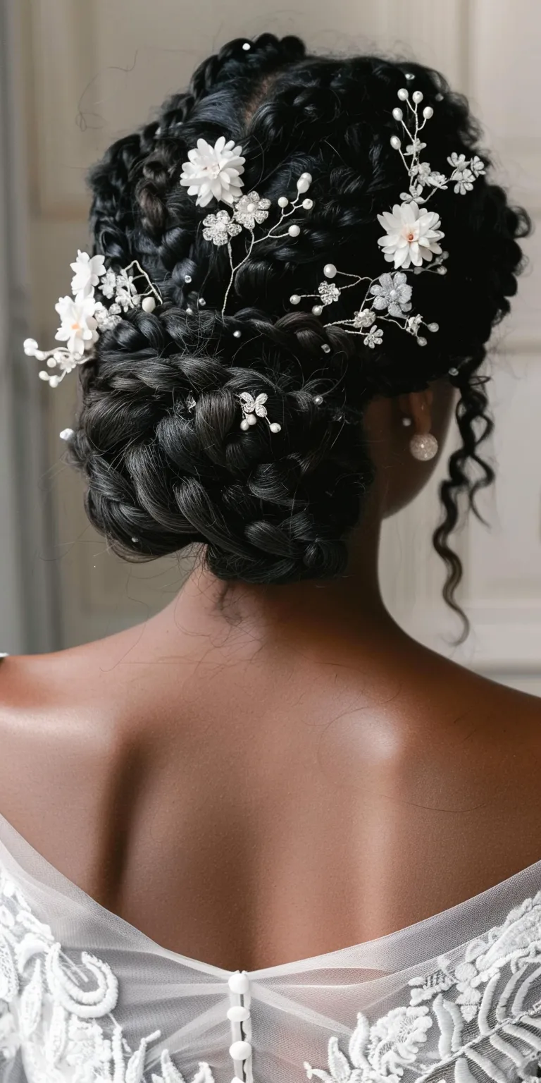 wedding hairstyles for bridesmaids Updo, Milkmaid braid, Chignon, Waterfall braids, French twist