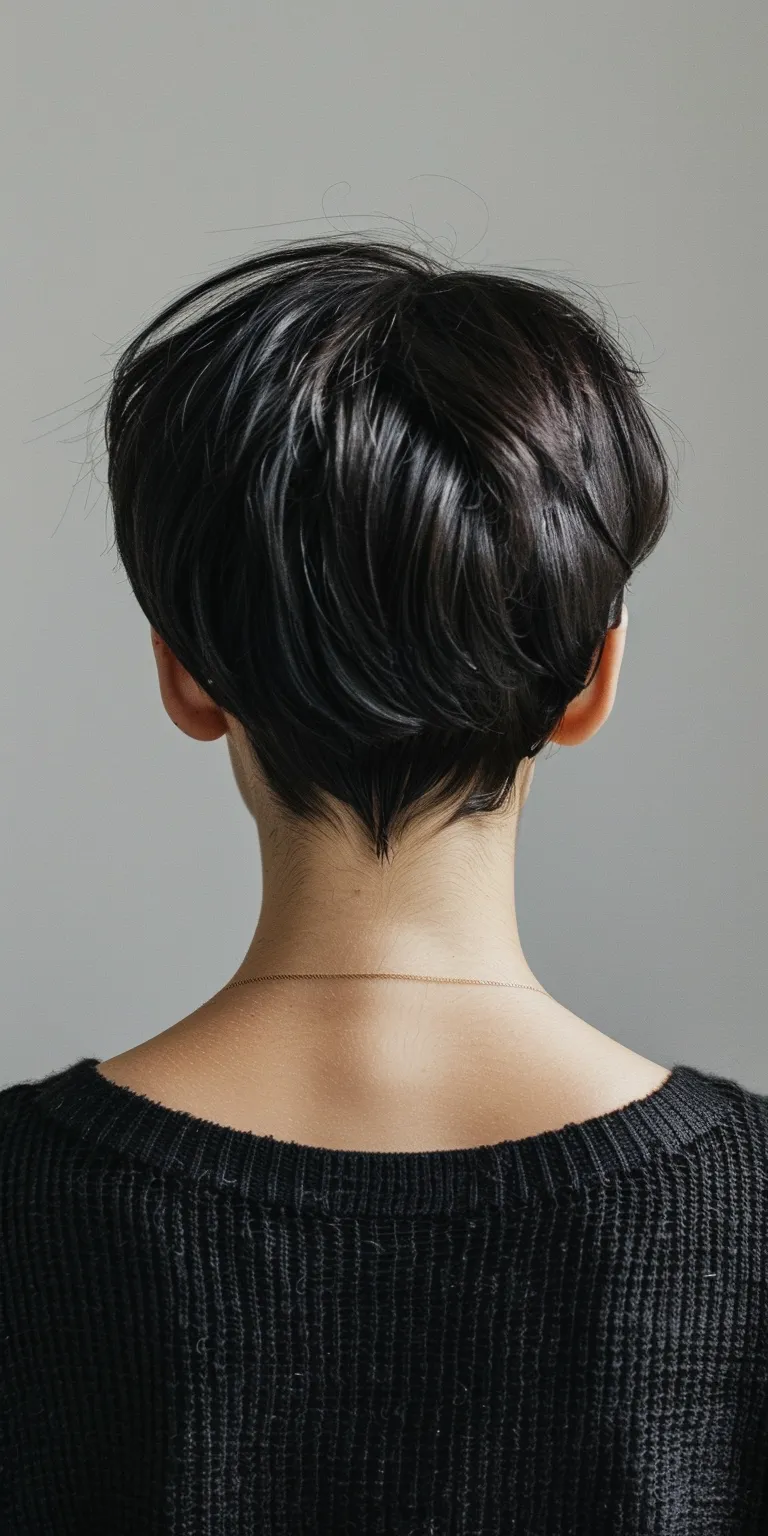 short haircuts for round faces Asymmetric cut, Japanese women's hairstyles, Chignon, French twist, Updo