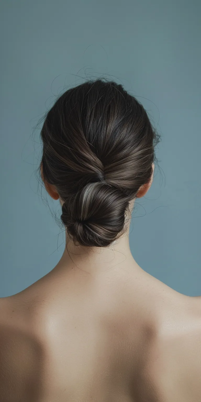 hair bun styles Chignon, French twist, braid, Updo, Milkmaid braid