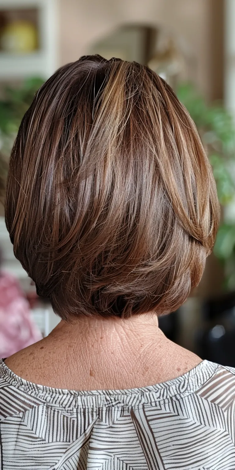 low maintenance haircuts thick hair Asymmetric cut, Short brush Bob Layered hair, French twist