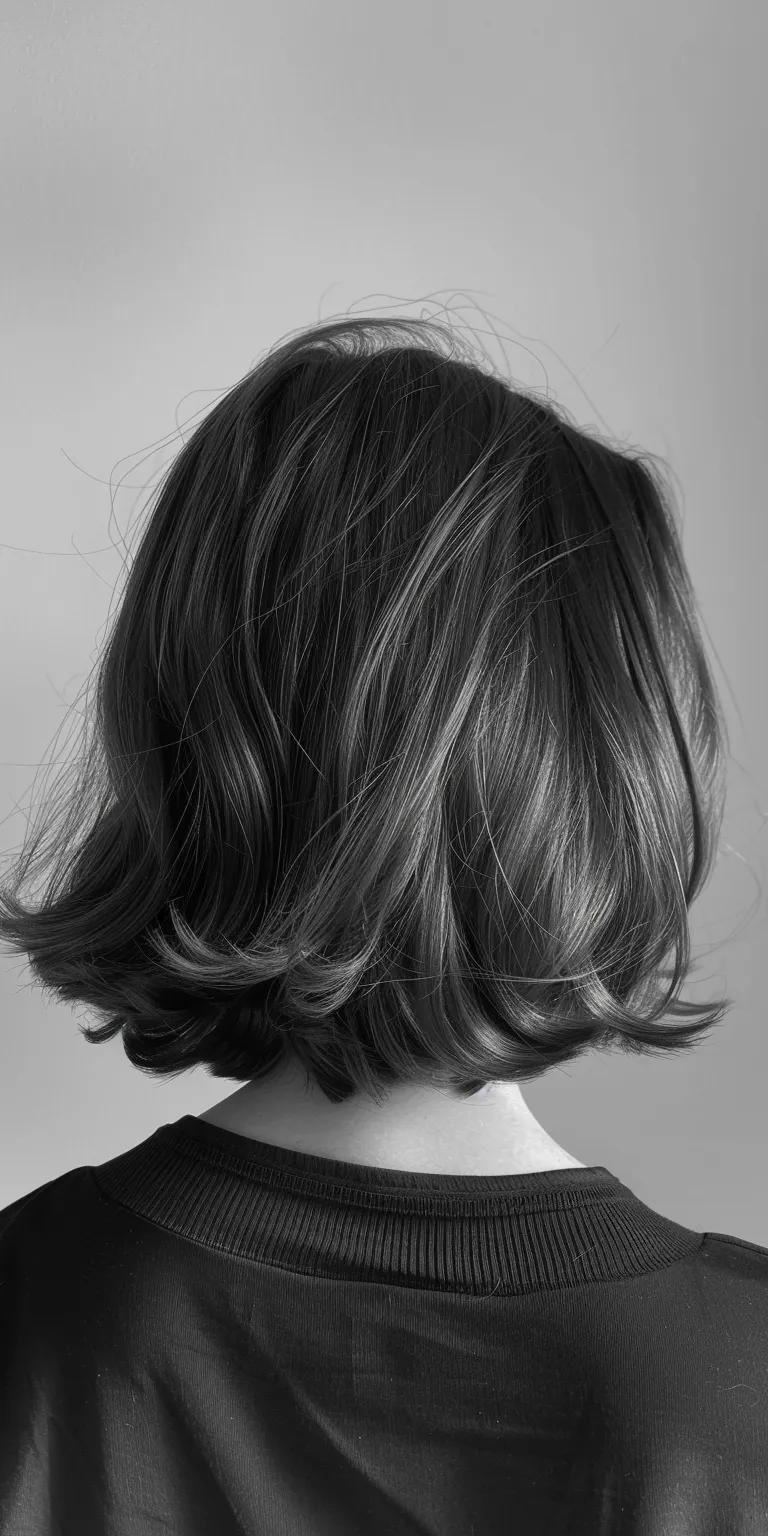 haircuts for medium length hair Asymmetric cut, Bob Layered hair, Chignon, Short brush cut