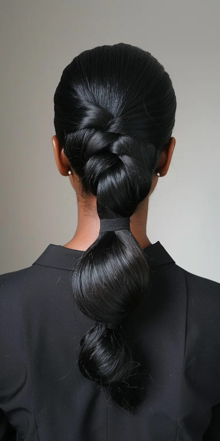 easy ponytail hairstyles French twist, Chignon, Updo, Asymmetric cut, Japanese women's