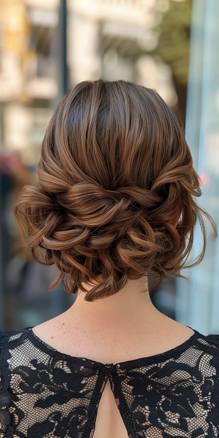 wedding hairstyles for bridesmaids Updo, Chignon, Milkmaid braid, French twist, Waterfall braids