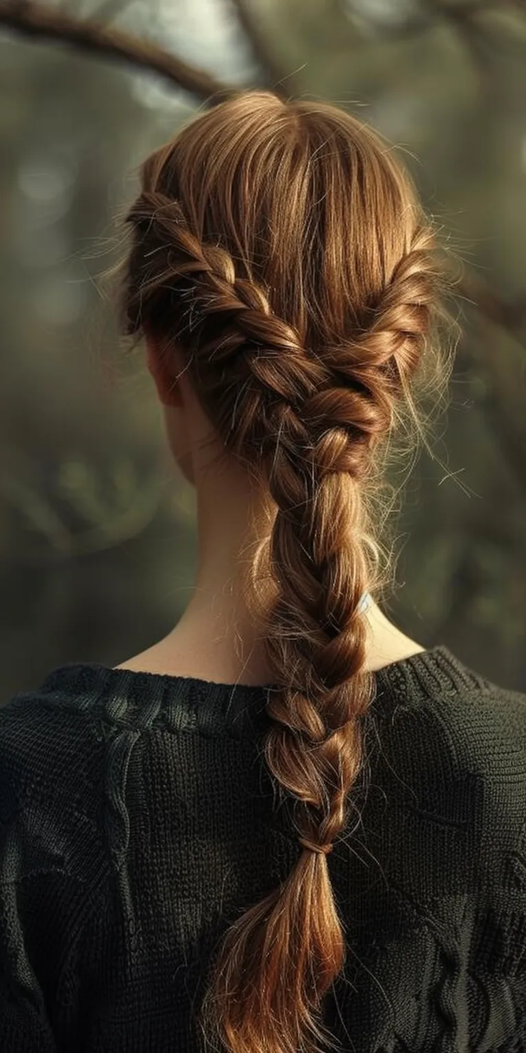 side braid hairstyle French braid, Braid, Milkmaid Boho braids, Waterfall braids