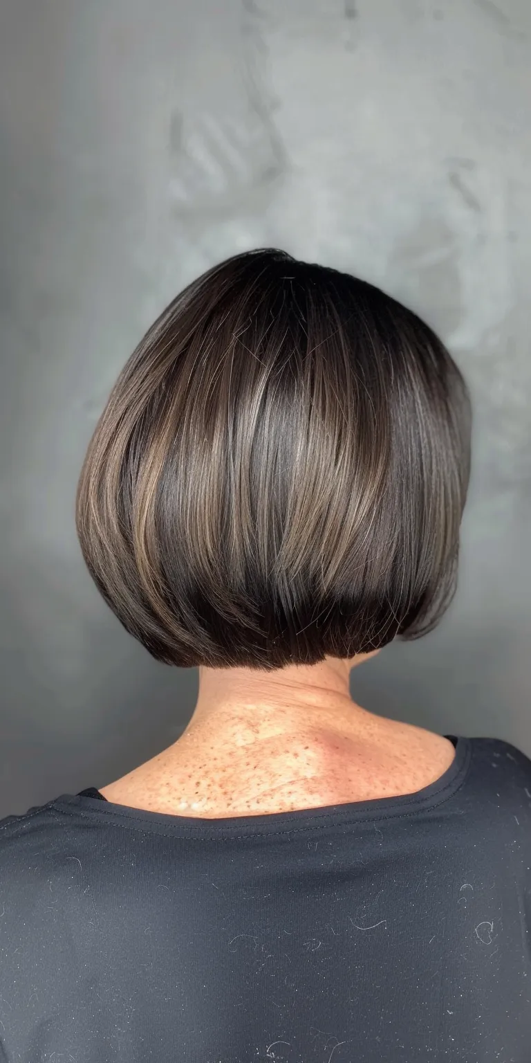 stacked bob haircuts Short brush cut, Asymmetric Bob Digital perm, Professional cut