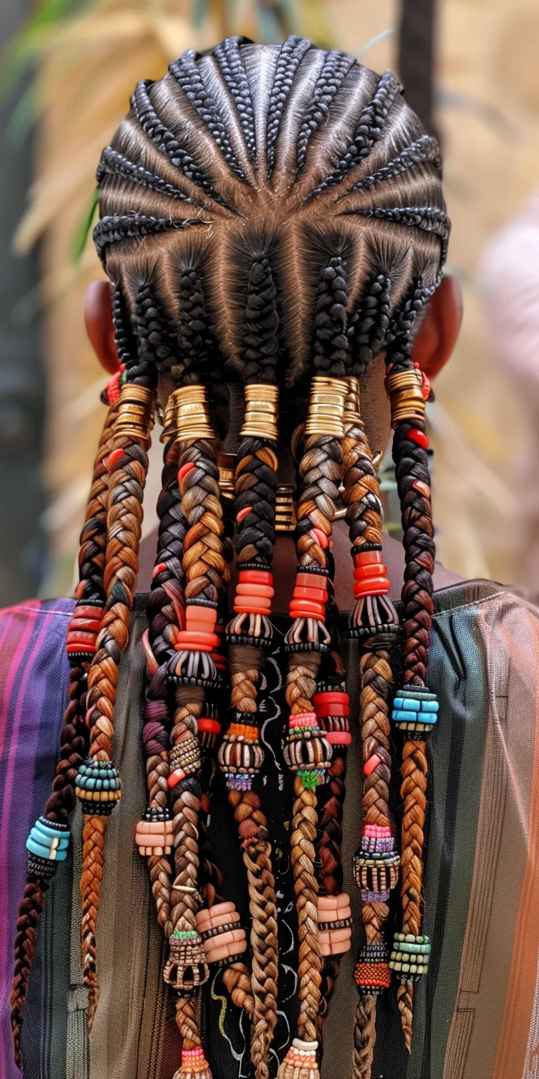 tribal braids with beads Hair twists, Boho braids, Dreadlocks, Crochet Cornrows