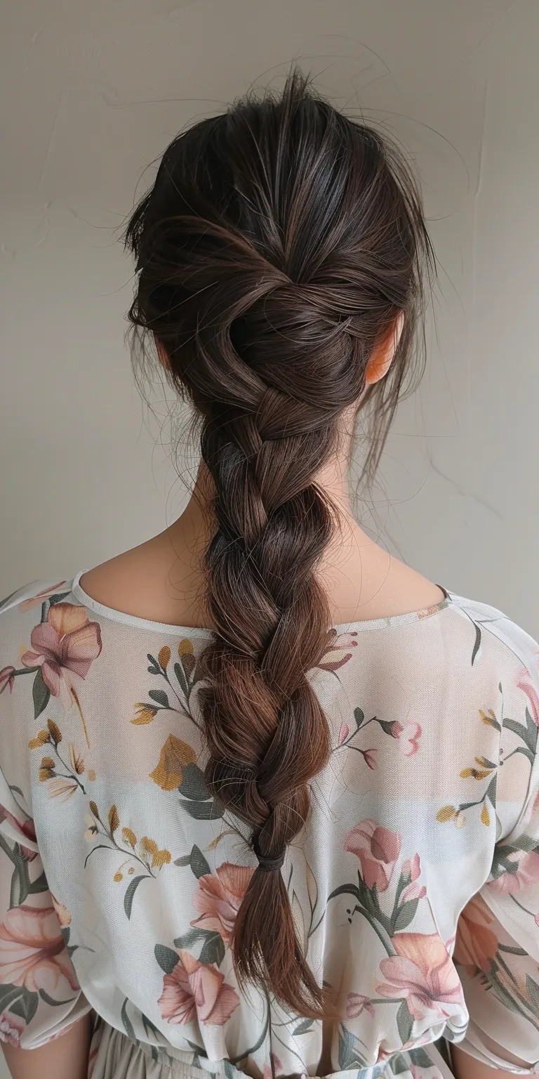 korean hair style Waterfall braids, French braid, Boho Milkmaid Braid