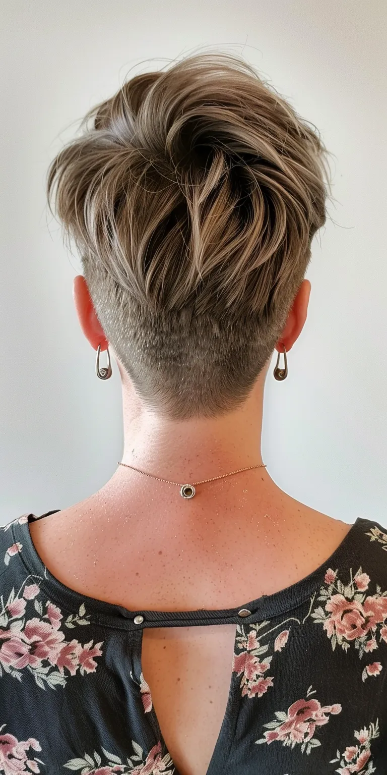 undercut hairstyles women Asymmetric cut, Short brush Butterfly haircut, Mohawk, Professional cut