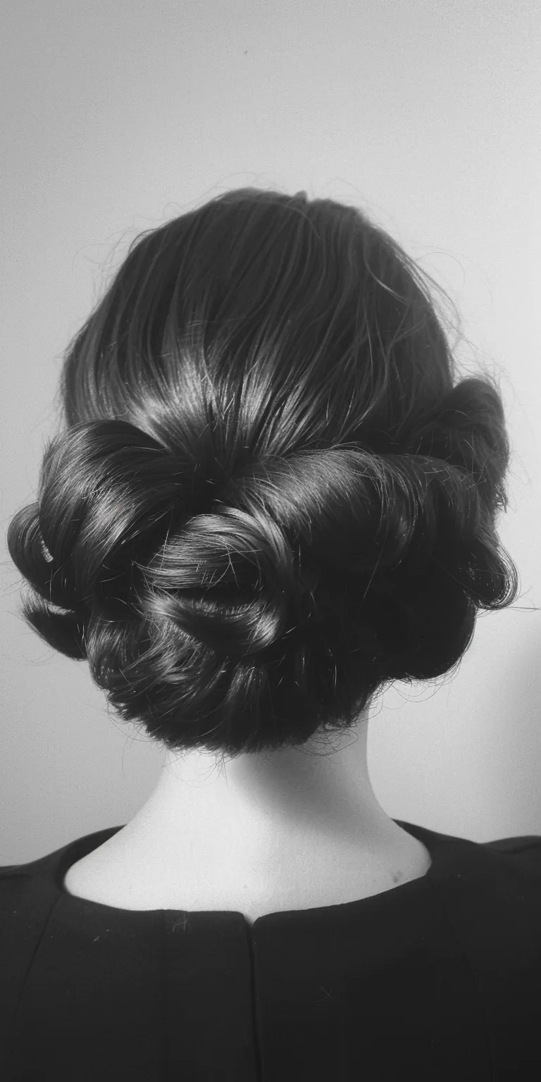 1930s hairstyles Chignon, Updo, Finger wave, Milkmaid braid, French twist