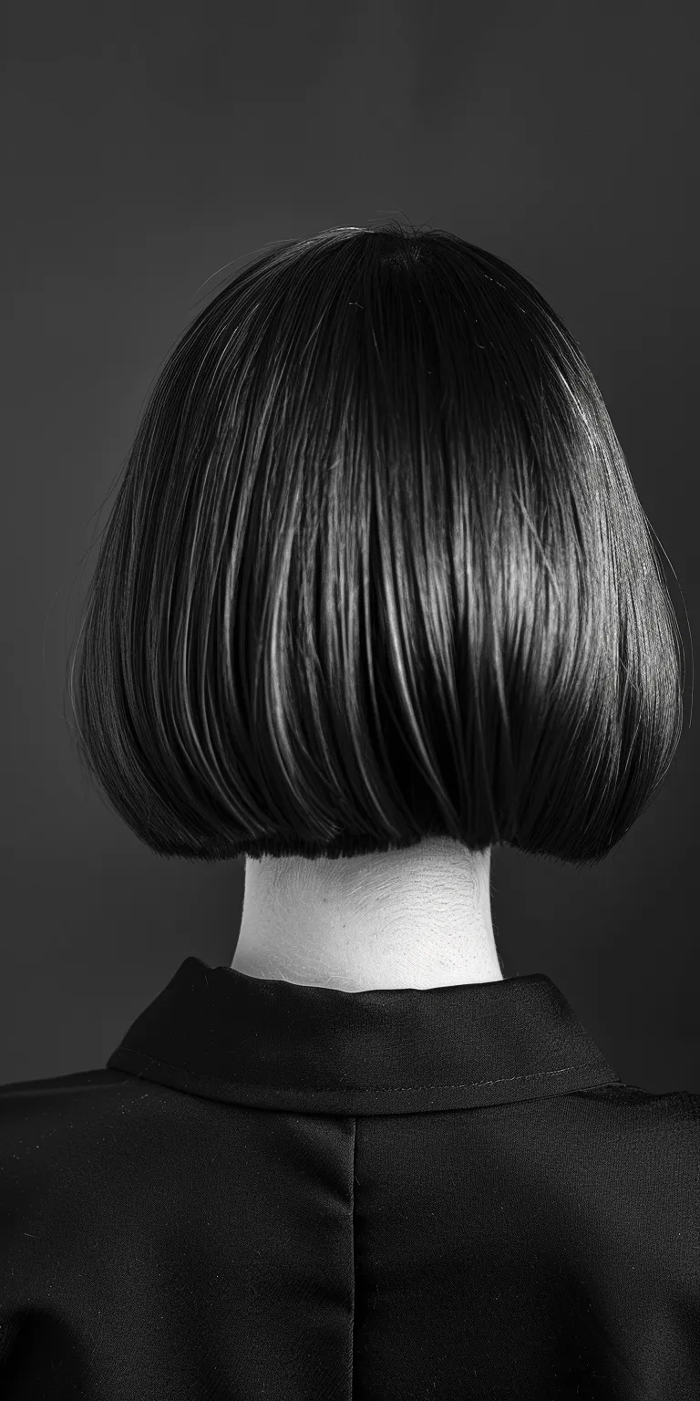 bobcut hair style Asymmetric cut, Bob Short brush Tonsure, Professional cut