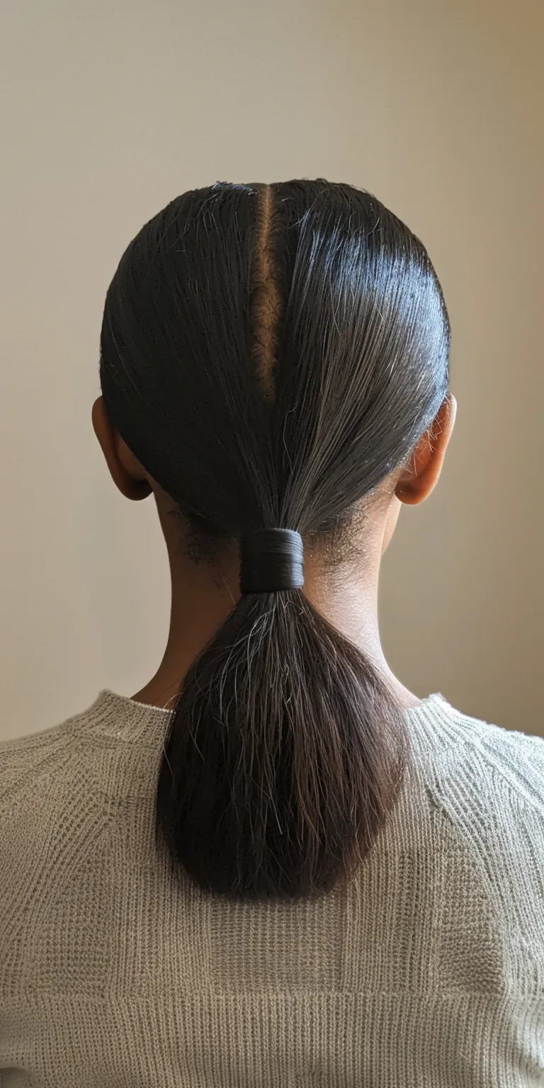 pony tails hair styles French twist, Asymmetric cut, Japanese women's hairstyles, Ponytail, Tonsure