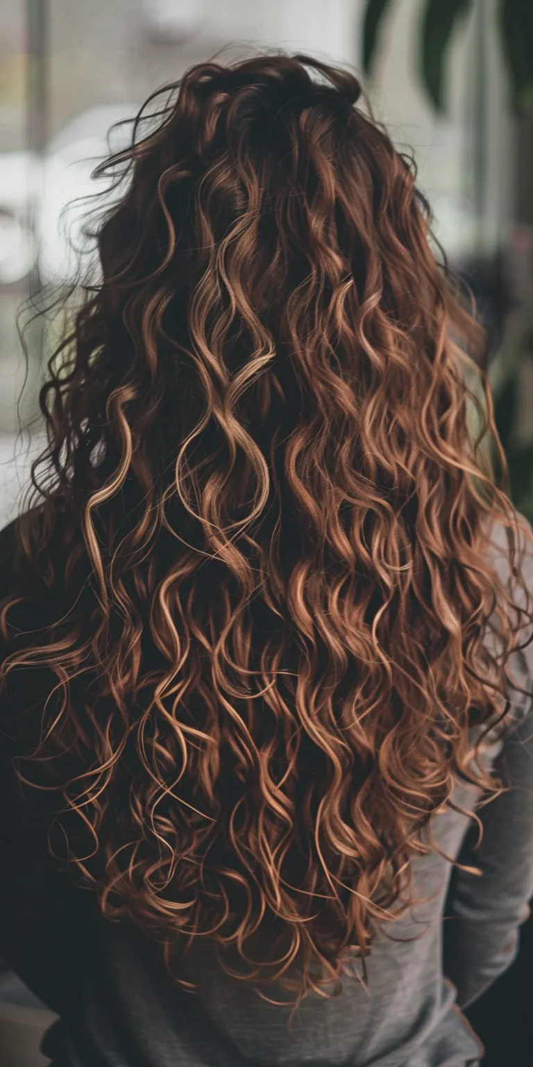 long curly hairstyles Digital perm, Ringlets, Curly hair, Layered Mermaid hair