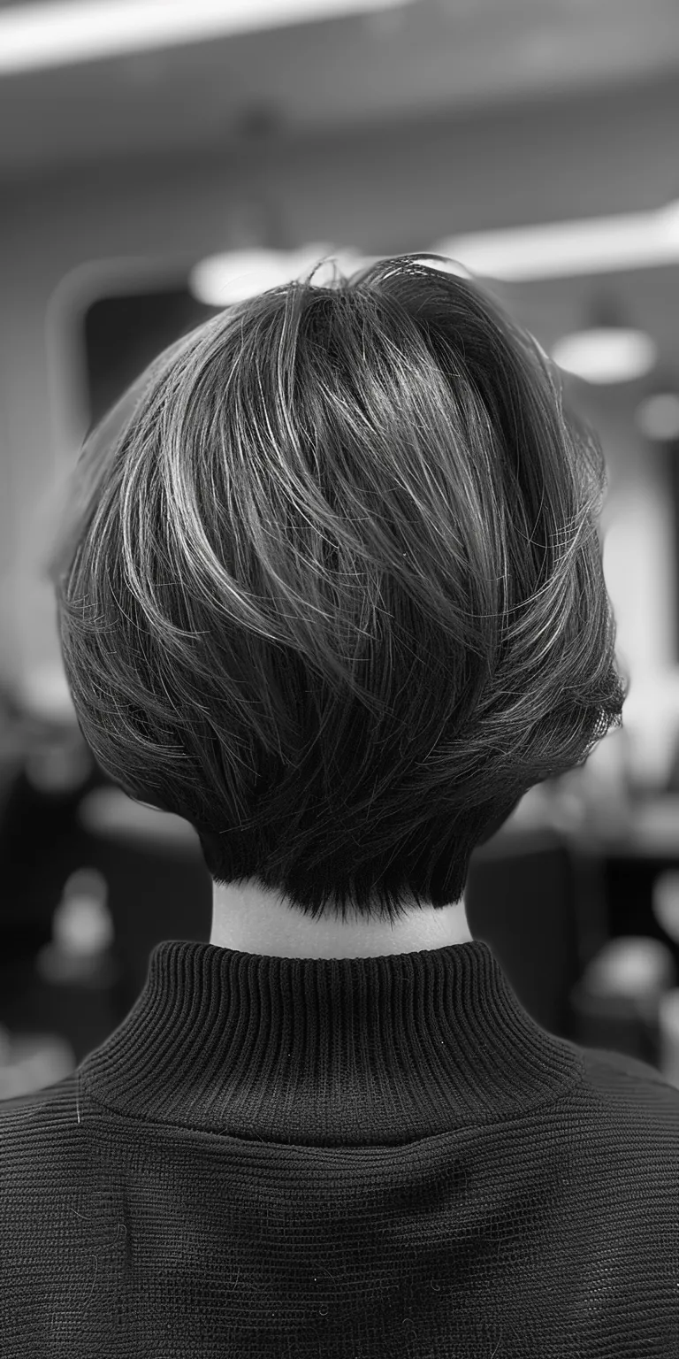 noble haircuts Asymmetric cut, Chignon, Bob Short brush Japanese women's hairstyles