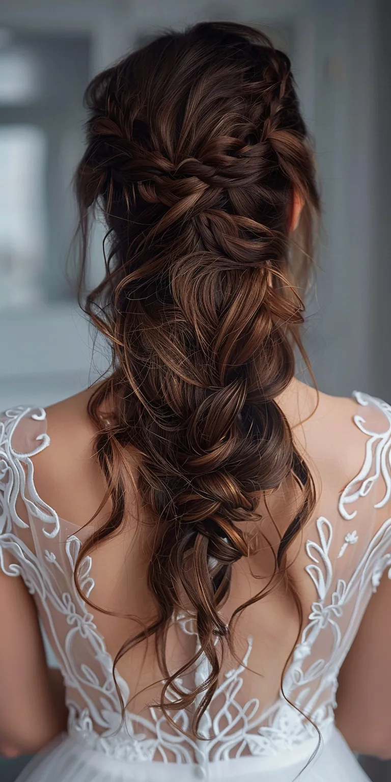 hairstyles for long hair women Updo, Waterfall braids, French braid, Chignon, Boho braids