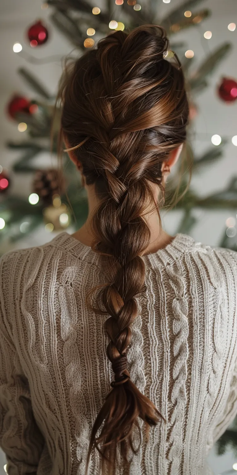 christmas hairstyles French braid, Braid, Waterfall braids, Boho Milkmaid braid