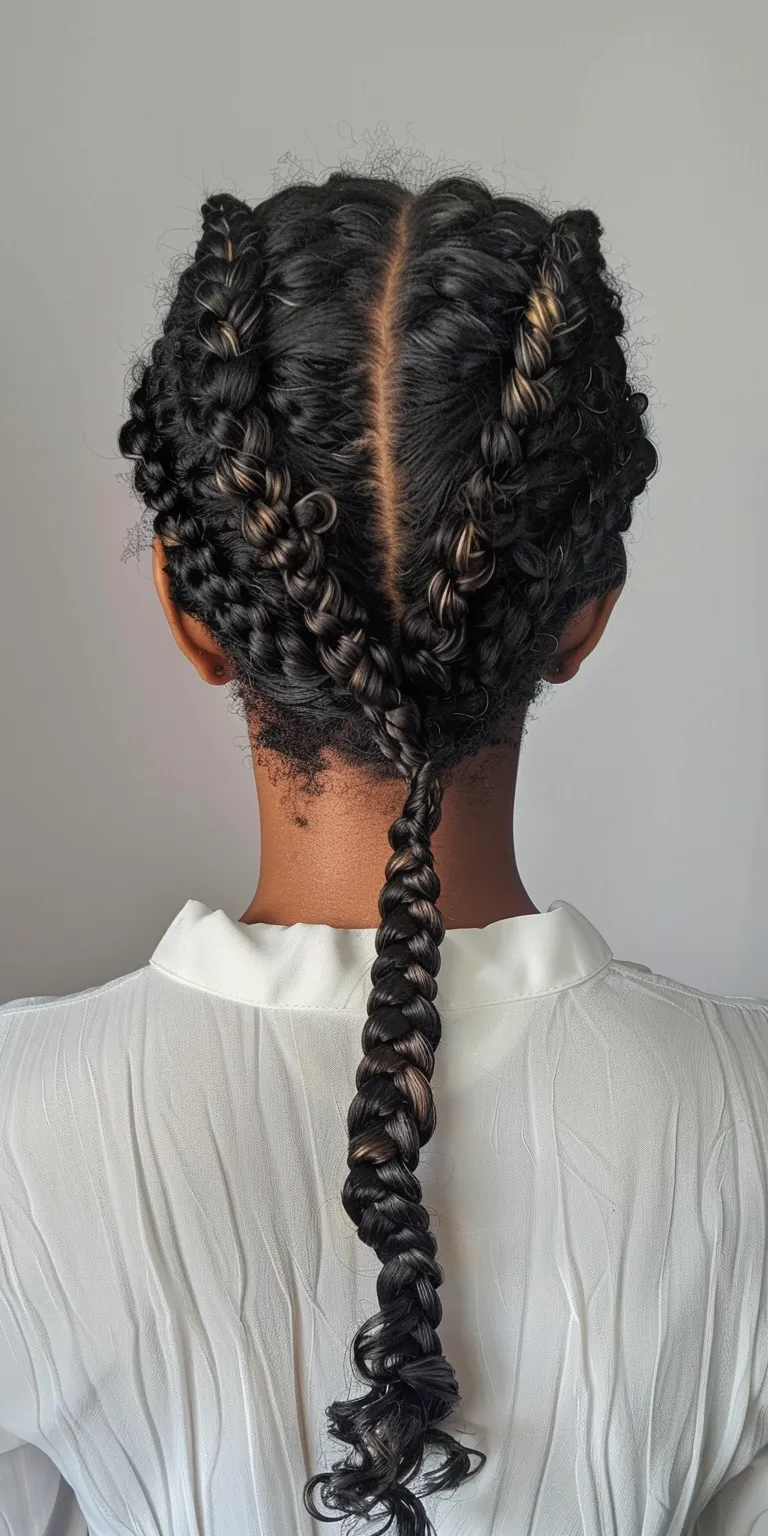 shoulder length knotless braids Waterfall braids, French twist, Hair twists, braid, Braid