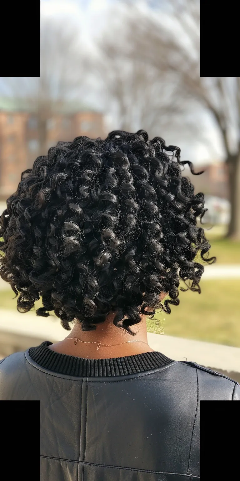 curly bob hairstyles Digital perm, Crochet braids, Kinky hair, Stacked bob, Finger wave