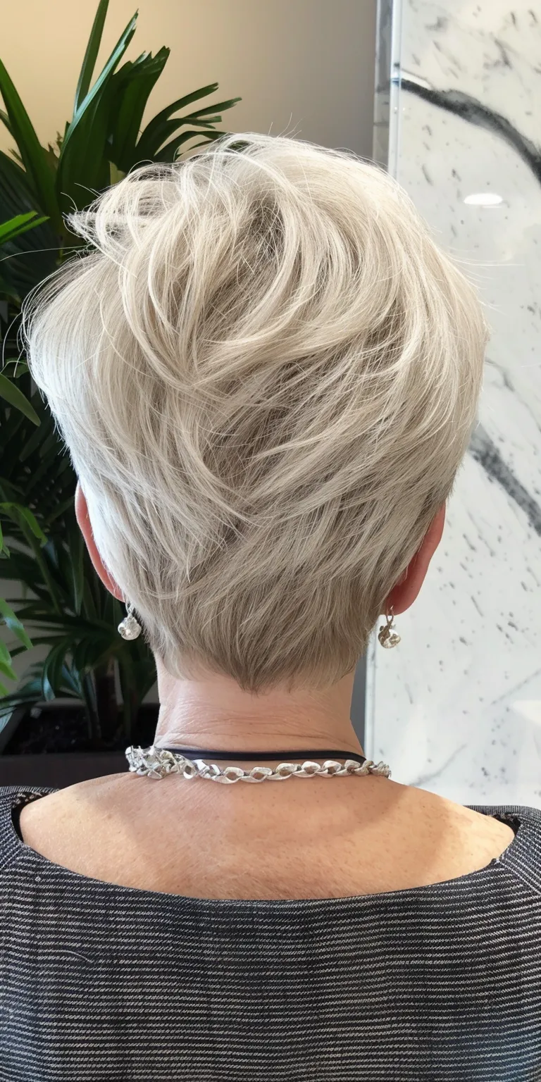 pixie haircuts for fine hair Asymmetric cut, Short brush Pixie Professional Digital perm