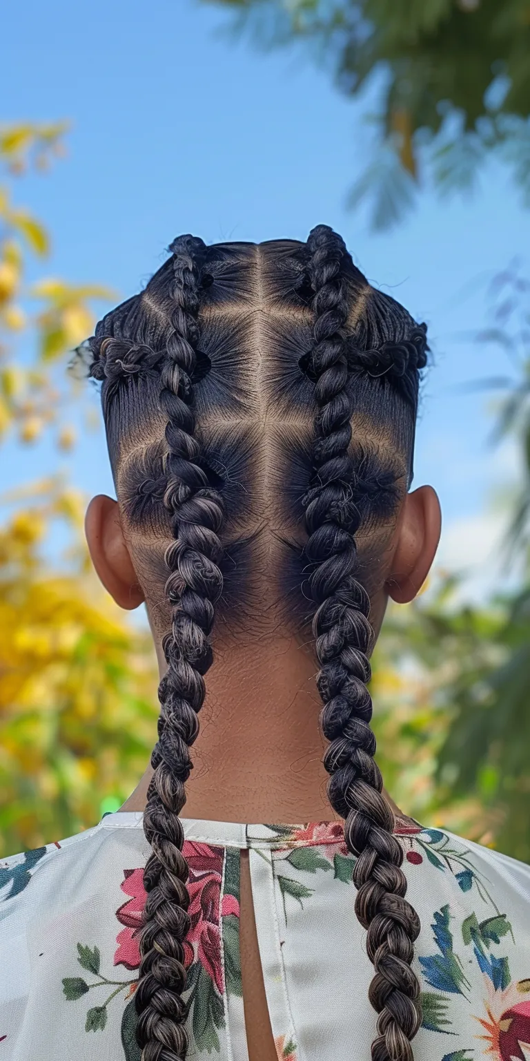 boho knotless braids Waterfall braids, Cornrows, French twist, braid, Hair twists