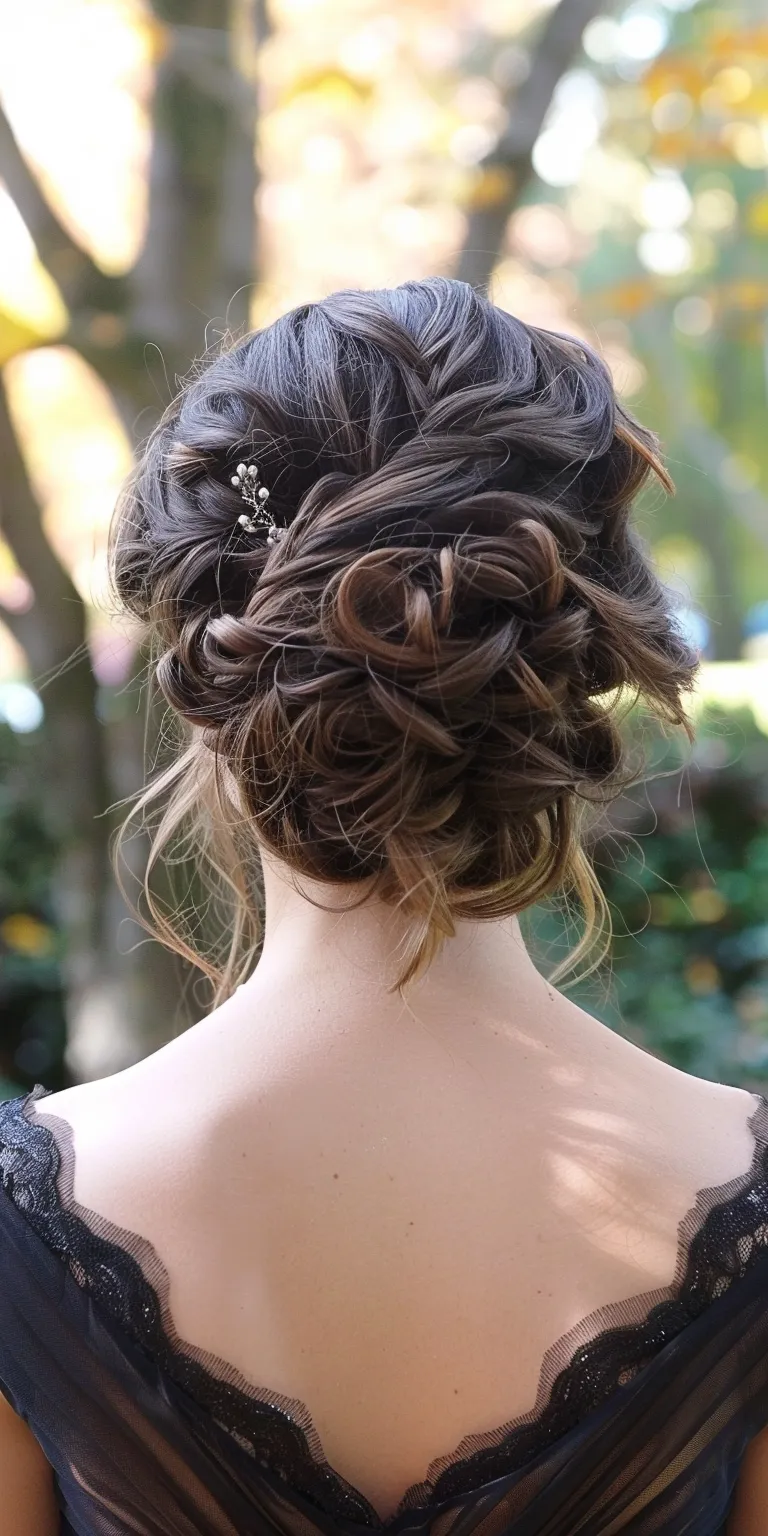 prom hairstyles Updo, Chignon, Milkmaid braid, Waterfall braids, French braid