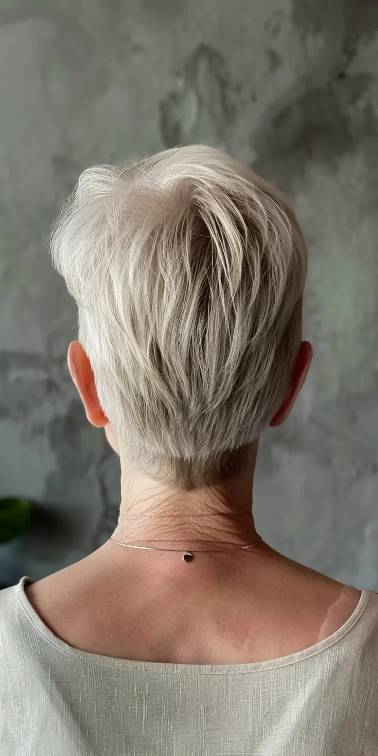 short hairstyles Short brush cut, Butterfly haircut, Asymmetric Pixie Tonsure