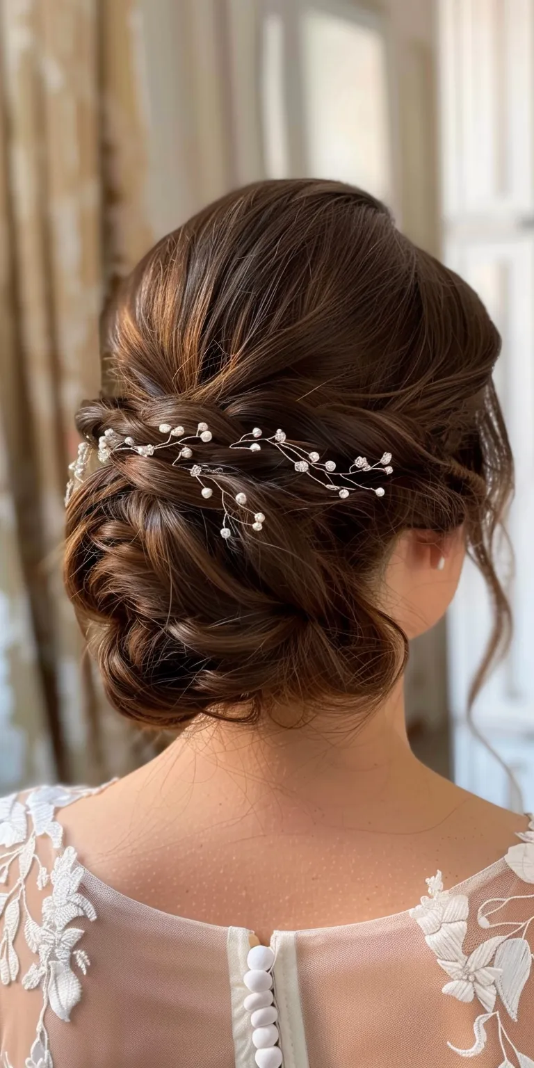 wedding hairstyles for bridesmaids Milkmaid braid, Updo, Boho braids, French Waterfall braids