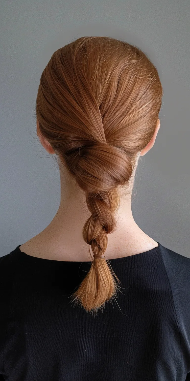 rat tail hairstyle French twist, braid, Chignon, Braid, Milkmaid braid