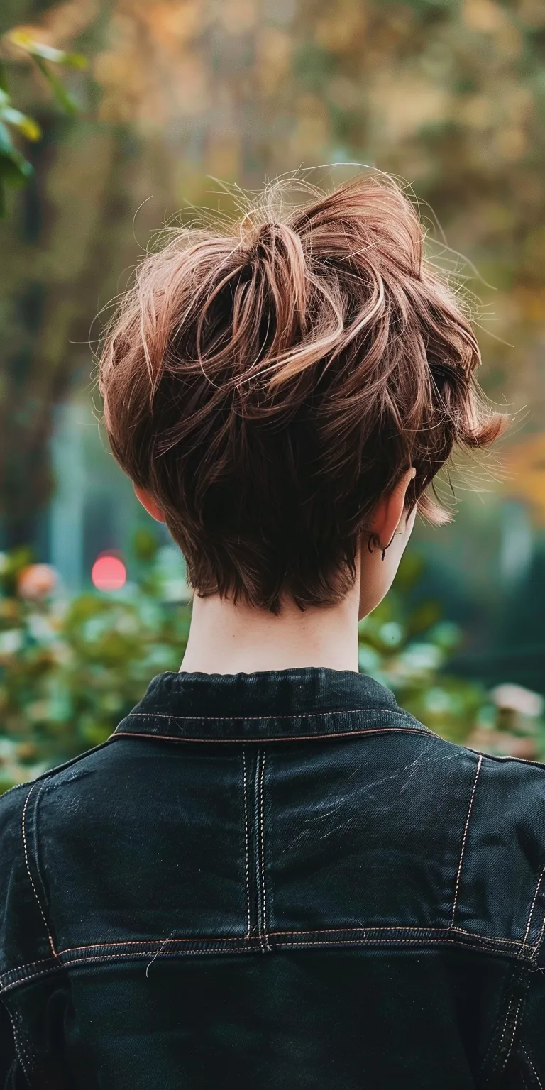 cute short haircuts Japanese women's hairstyles, Asymmetric cut, Updo, Chignon, Layered hair