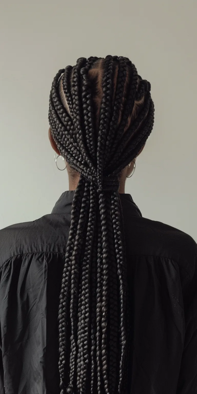 box braid Hair twists, Crochet braids, Cornrows, Waterfall French twist