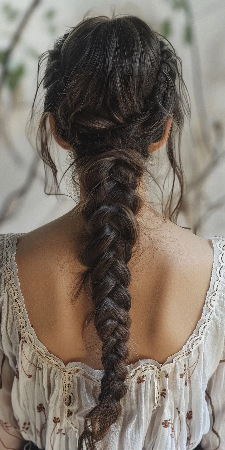 bohemian hairstyles Waterfall braids, French braid, Braid, Boho Hair twists