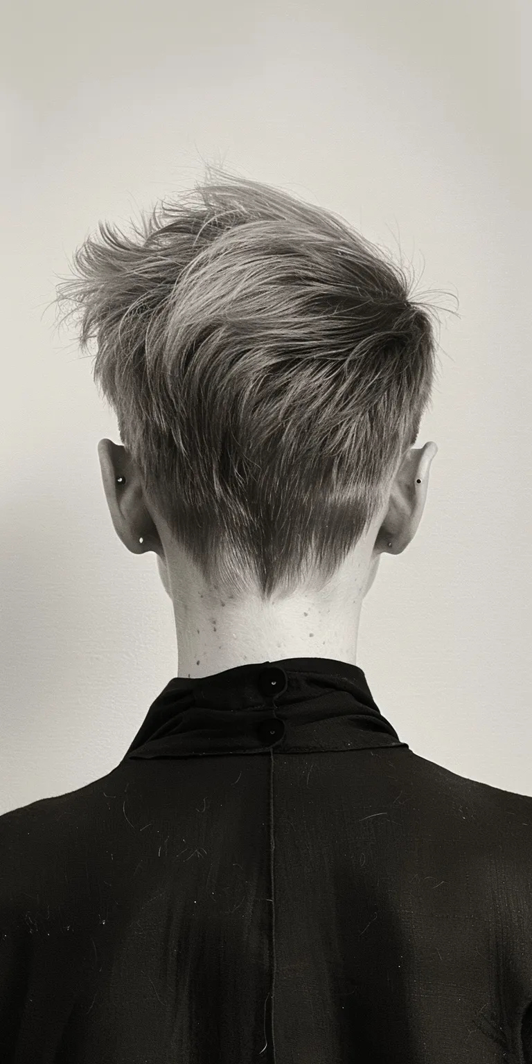 short pixie cuts Asymmetric cut, Pompadour, Tonsure, Short brush Butterfly haircut