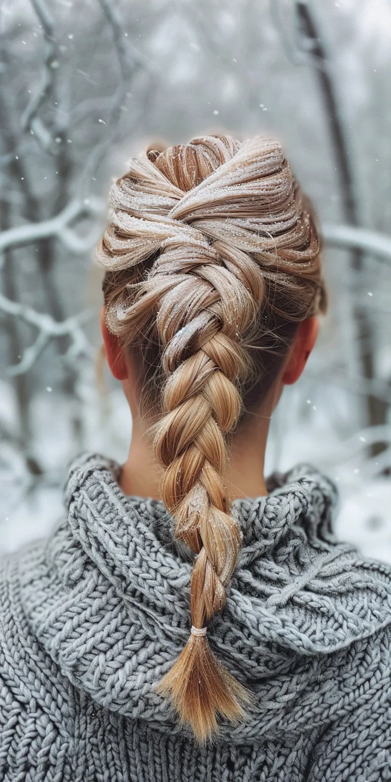 winter hairstyles Waterfall braids, Braid, French braid, Boho Hair twists