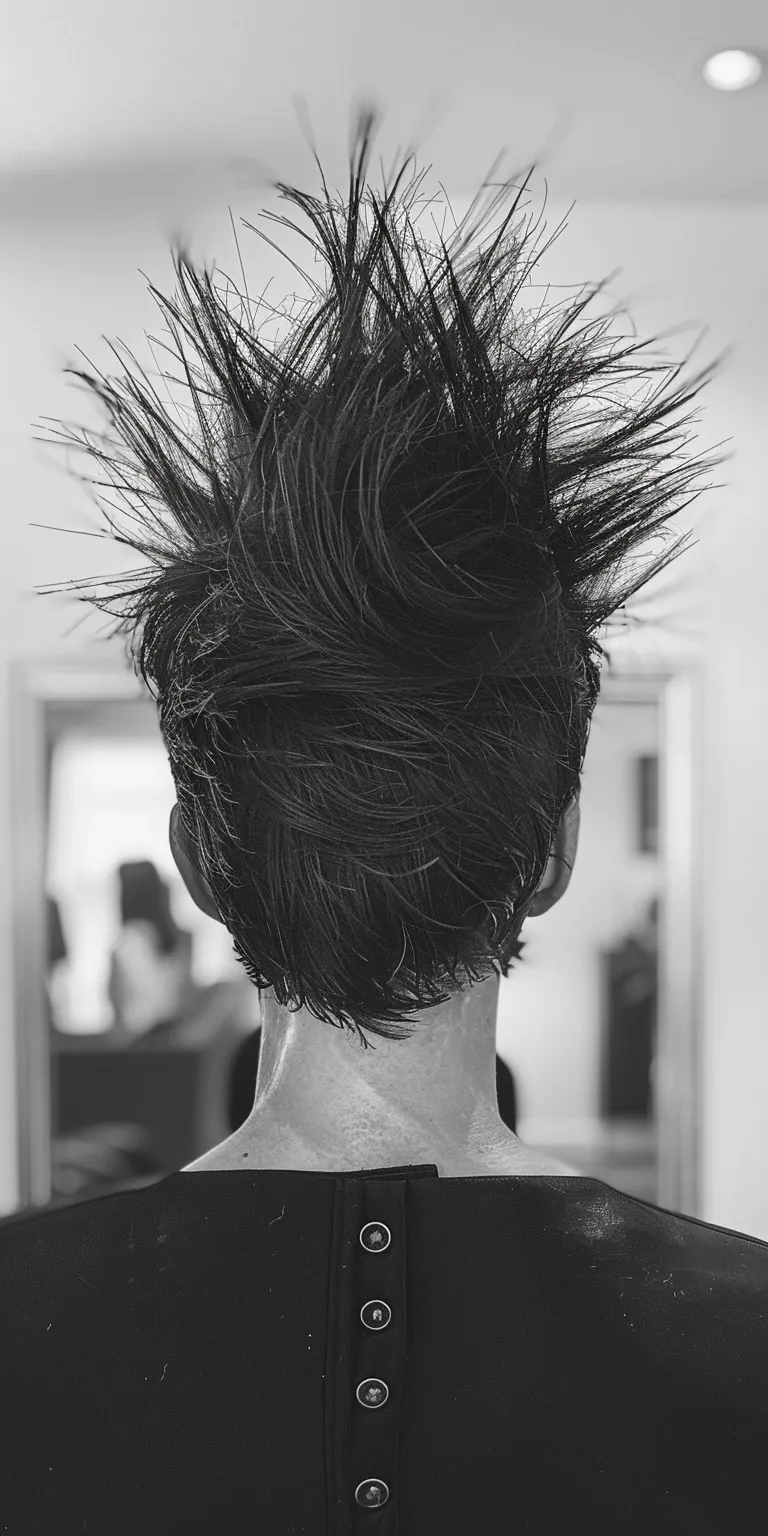 spiky hairstyle Pompadour, Bouffant, Asymmetric cut, Chignon, Mohawk