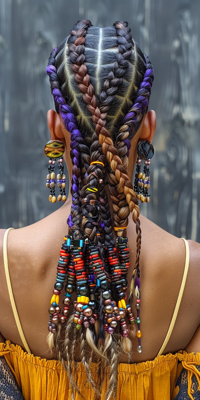 tribal braids with beads Boho braids, Hair twists, Waterfall Braid, Dreadlocks