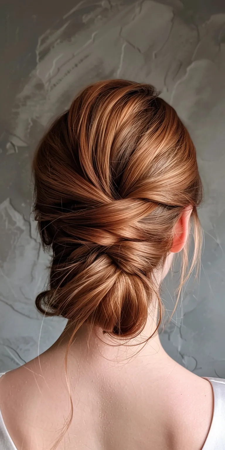 low bun hairstyles Chignon, French twist, Updo, braid, Waterfall braids