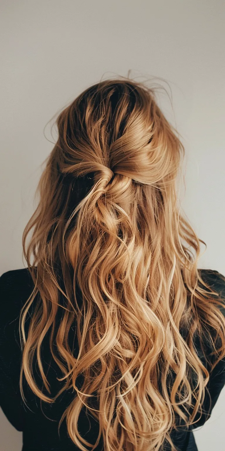 cute hairstyles for long hair Updo, Waterfall braids, Layered hair, Chignon, Boho braids