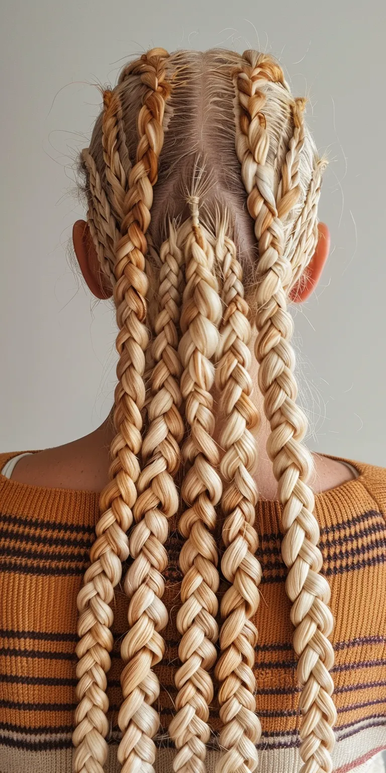 blonde box braids Boho braids, Waterfall Hair twists, Braid, French braid